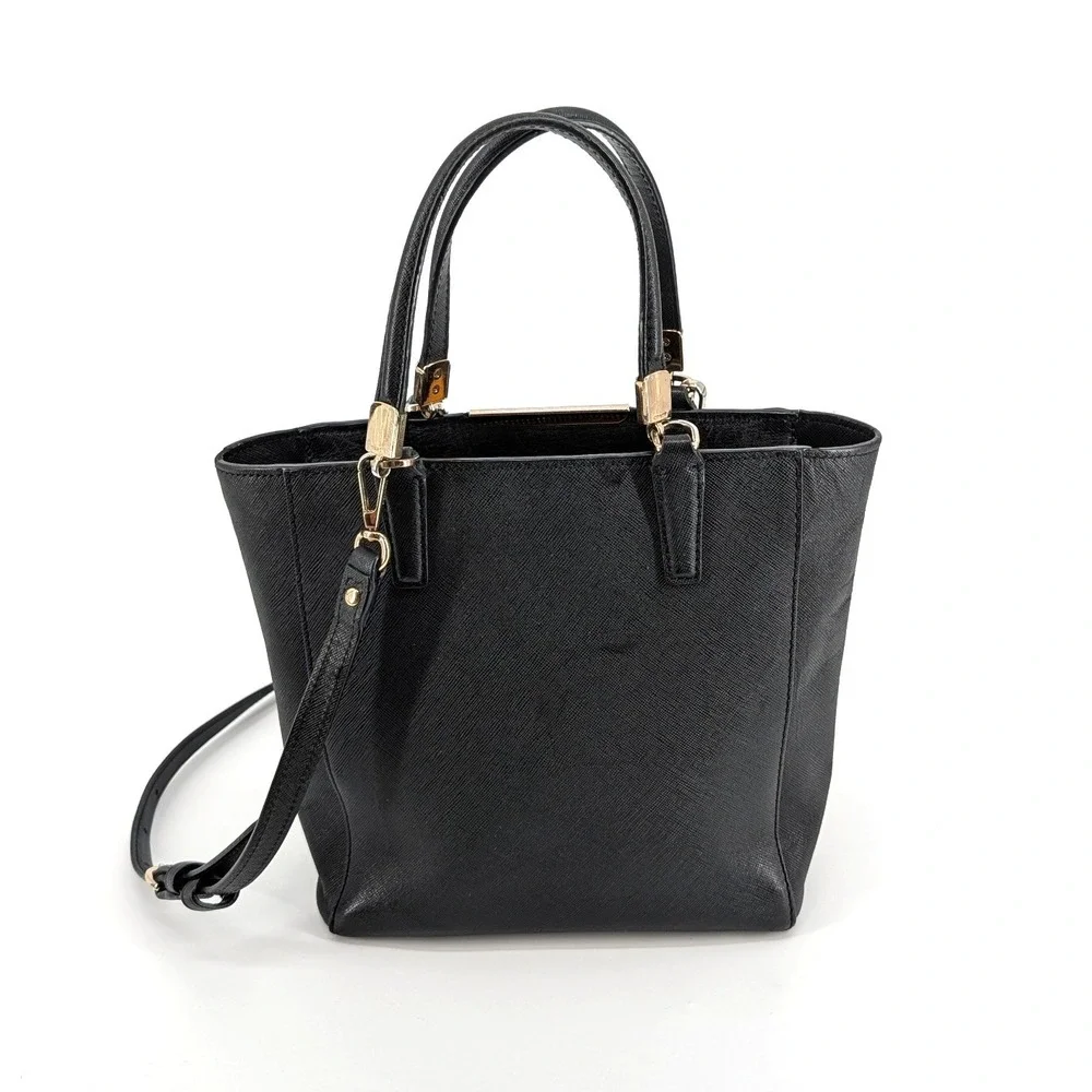 Coach Madison Saffiano Leather Mini North/South Tote Bag Black 1329-29001